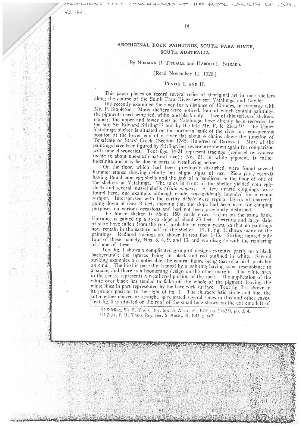 Aboriginal Rock Paintings, South Para River