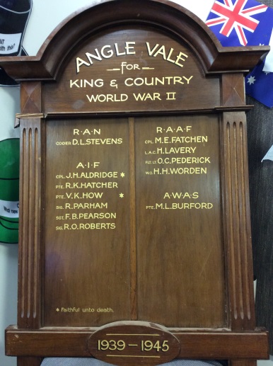 Angle Vale WWII Memorial Roll