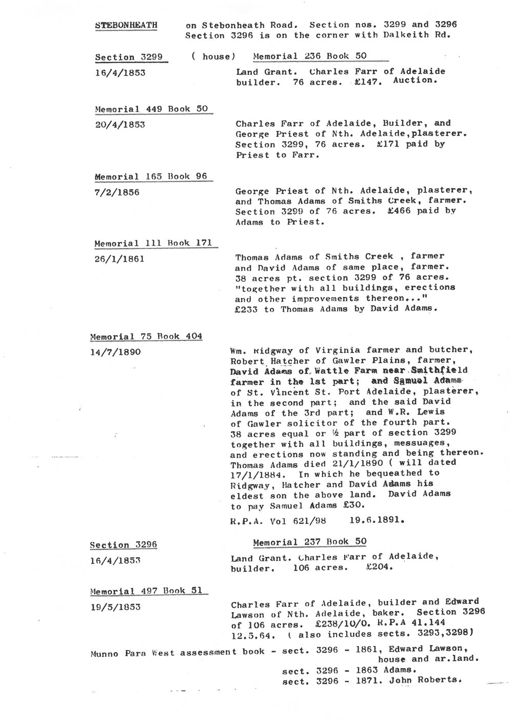 Section 3299 &amp; 3296 Stebonheath