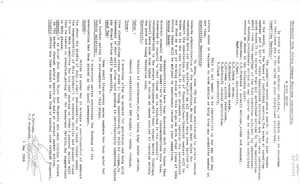 McDonald Park Estate Owners Progress Association