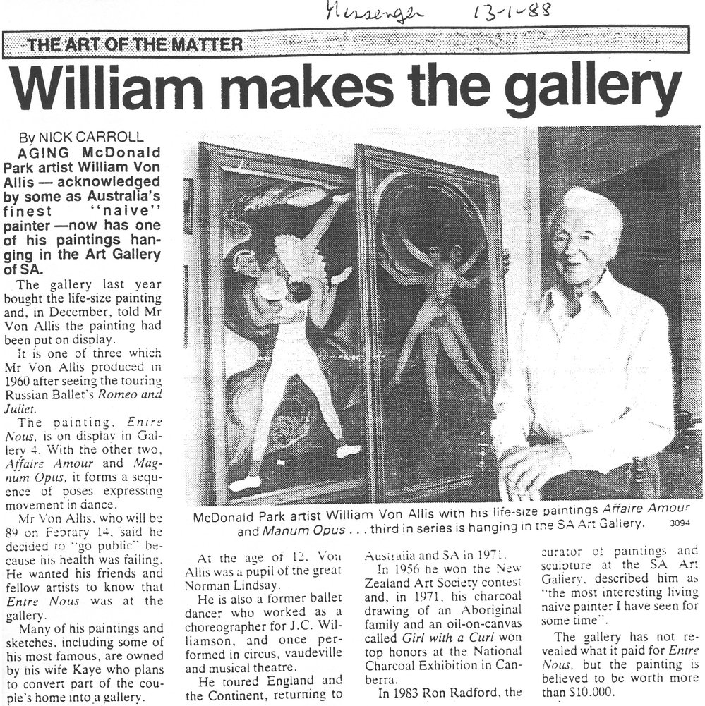 William Von Allis, Artist