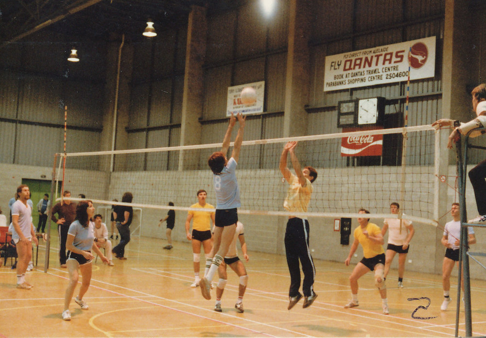 Volleyball Game at Elizabeth Recreation Centre: 1985