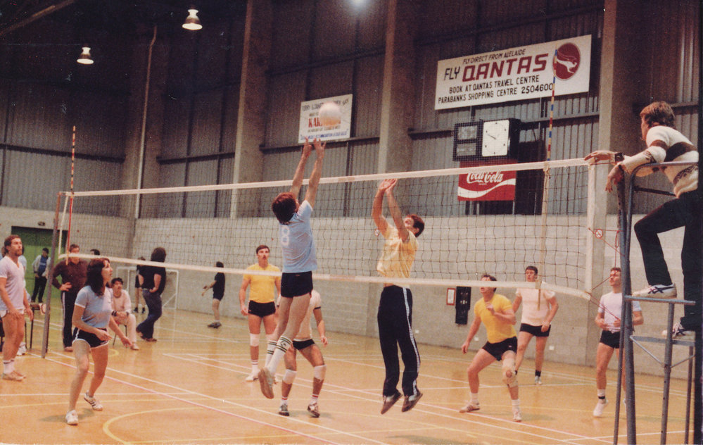 Volleyball Game at Elizabeth Recreation Centre: 1985