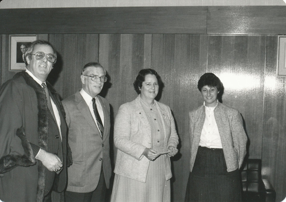 Y.M.C.A receives grant cheque: 1984