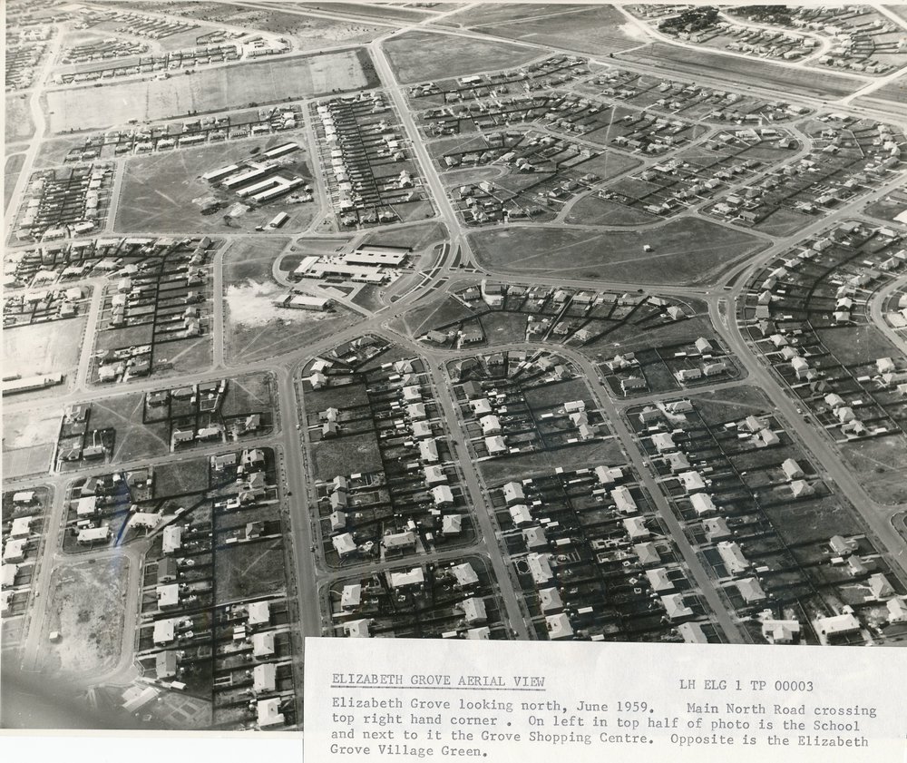 Elizabeth Grove, Aerial View: 1959.