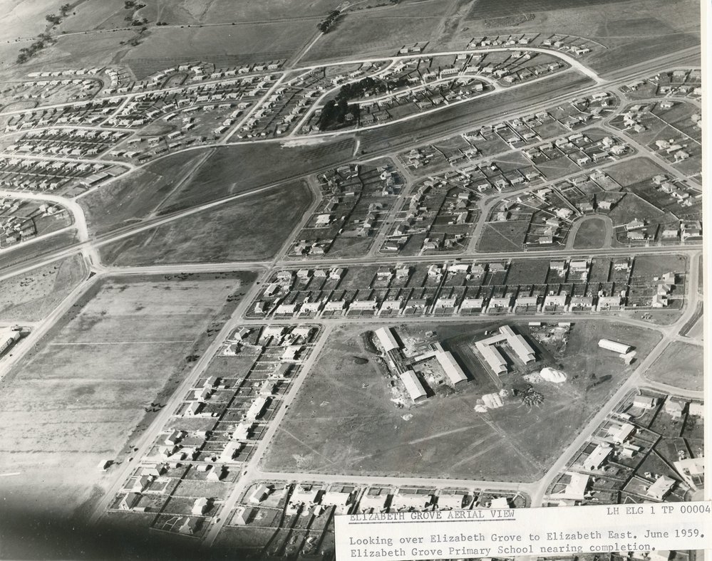 Elizabeth Grove, Aerial View: 1959.