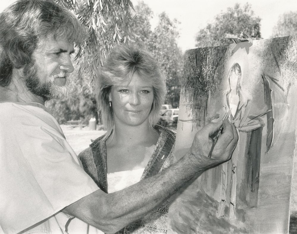 Artist John Richardson Painting in Fremont Park, Elizabeth