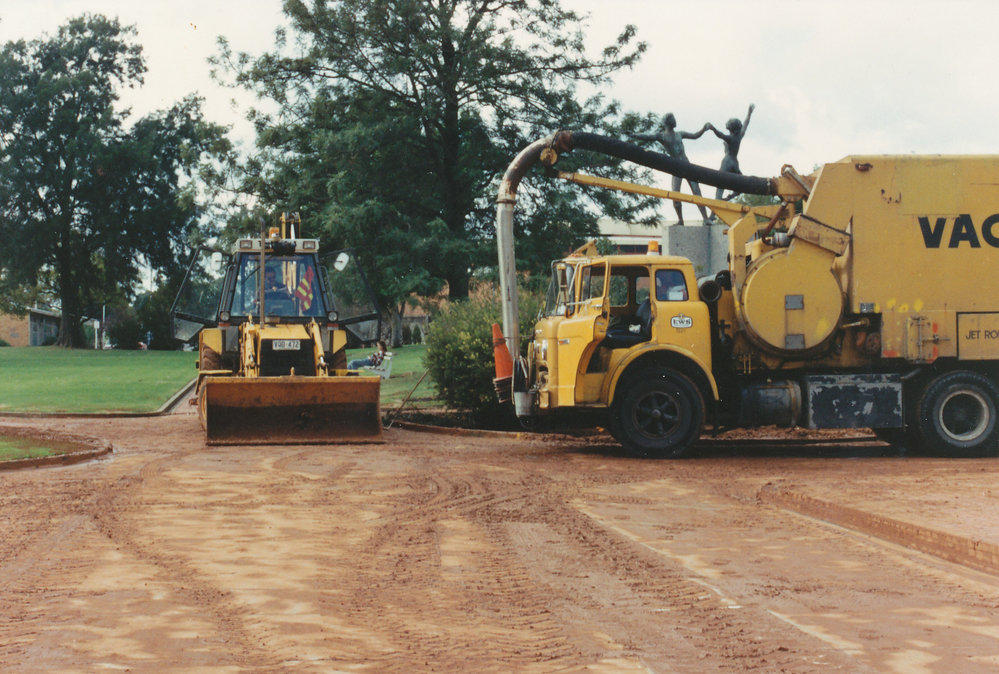 Flood at Elizabeth City Centre, due to burst water main