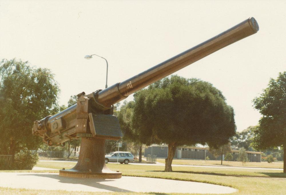 HMAS Protector gun in Windsor Green, Elizabeth