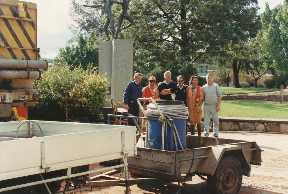 Flood in Elizabeth City Centre, due to burst water main