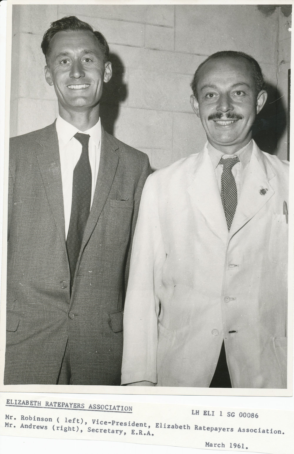 Elizabeth Ratepayers Association: 1961