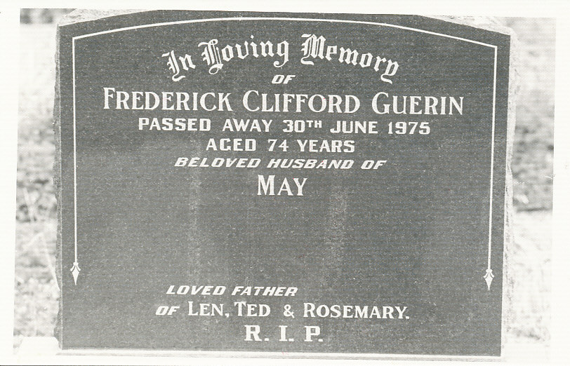 Frederick Guerin's tombstone