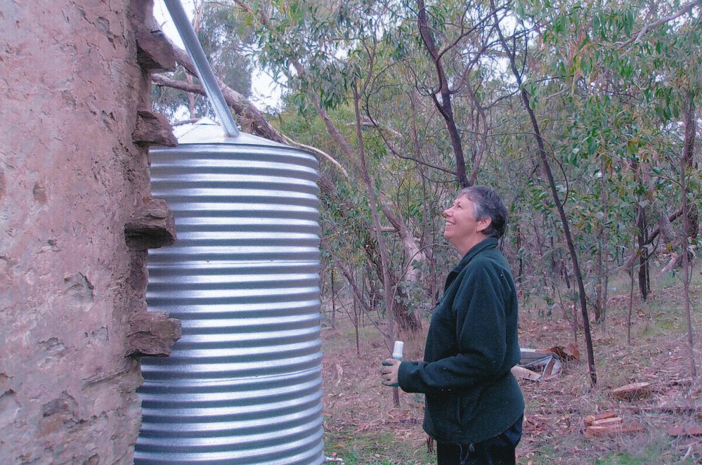 Rainwater tank at Mine Captains Cottage, Lady Alice Mine