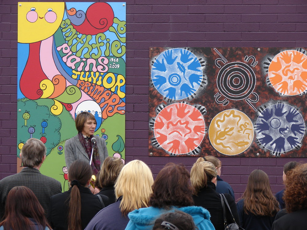 Unveiling Murals at John McVeity Community Centre 2007