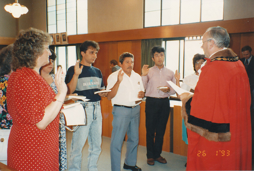 Elizabeth City Council, Citizenship Ceremony: 1993