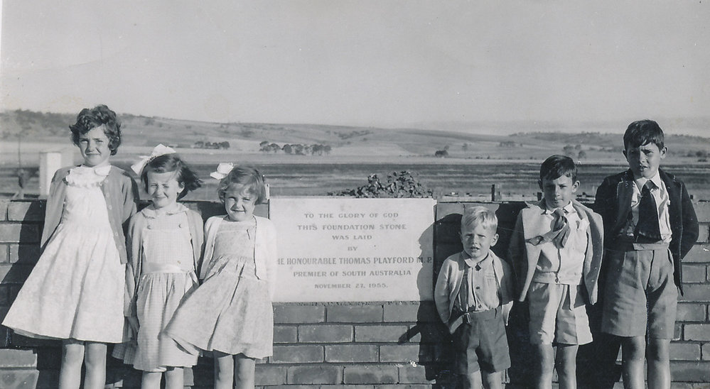 Foundation Stone to Elizabeth Grove Church: 1955