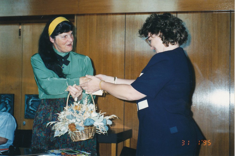 Presentation to Pauline Frost: 1995