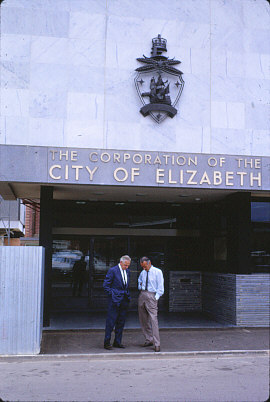 Bill Whicker and Sir Henry Wells at Elizabeth: 1968