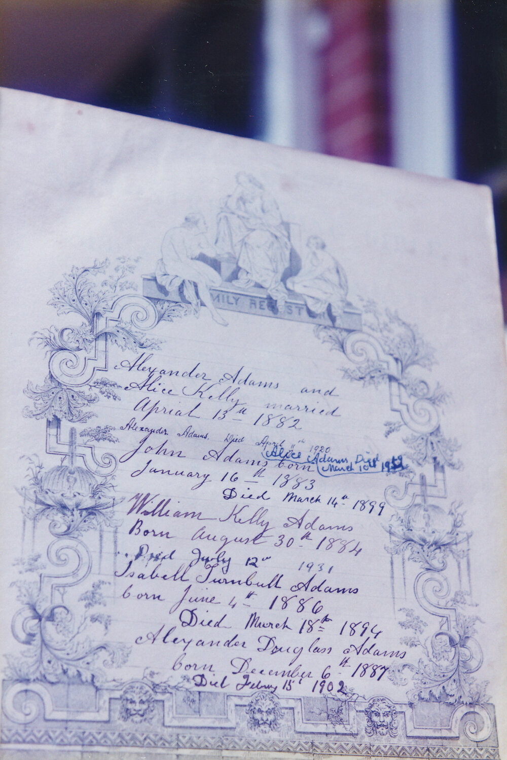 Adams and Turnbull Family Bibles