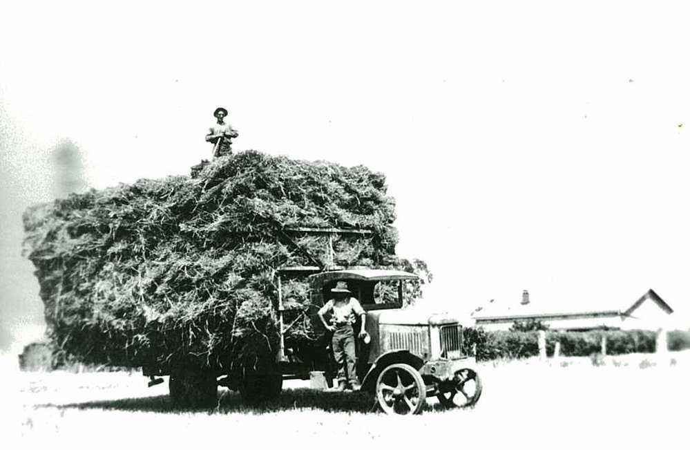 Gordon Rupert Andrews on Hay Wagon