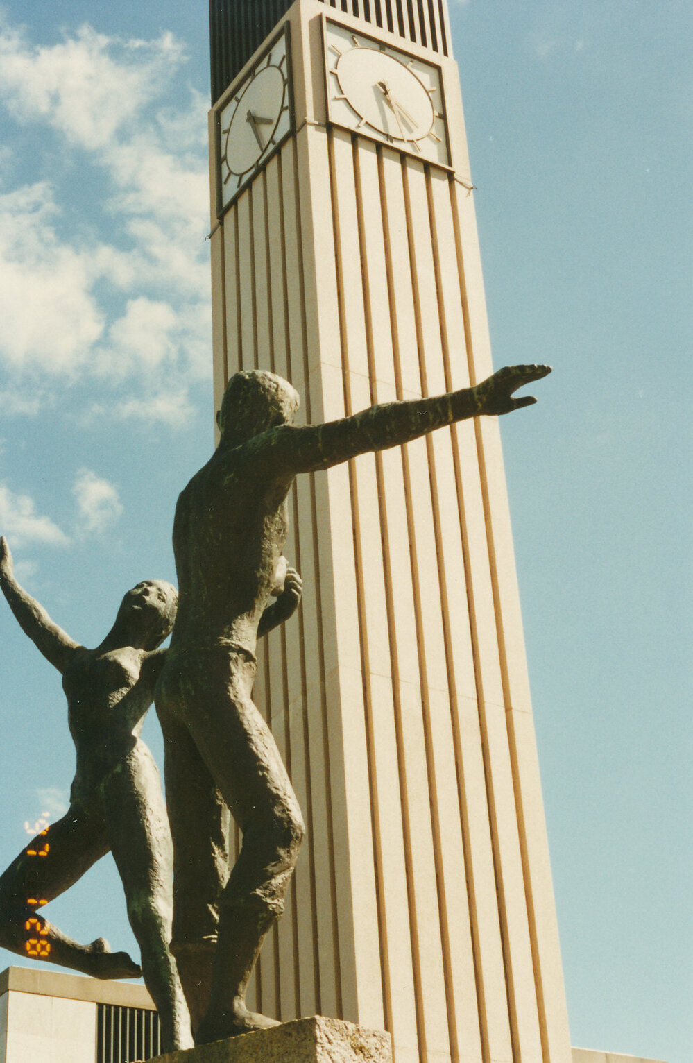 Clock Tower &amp; Dancing Figures Sculpture