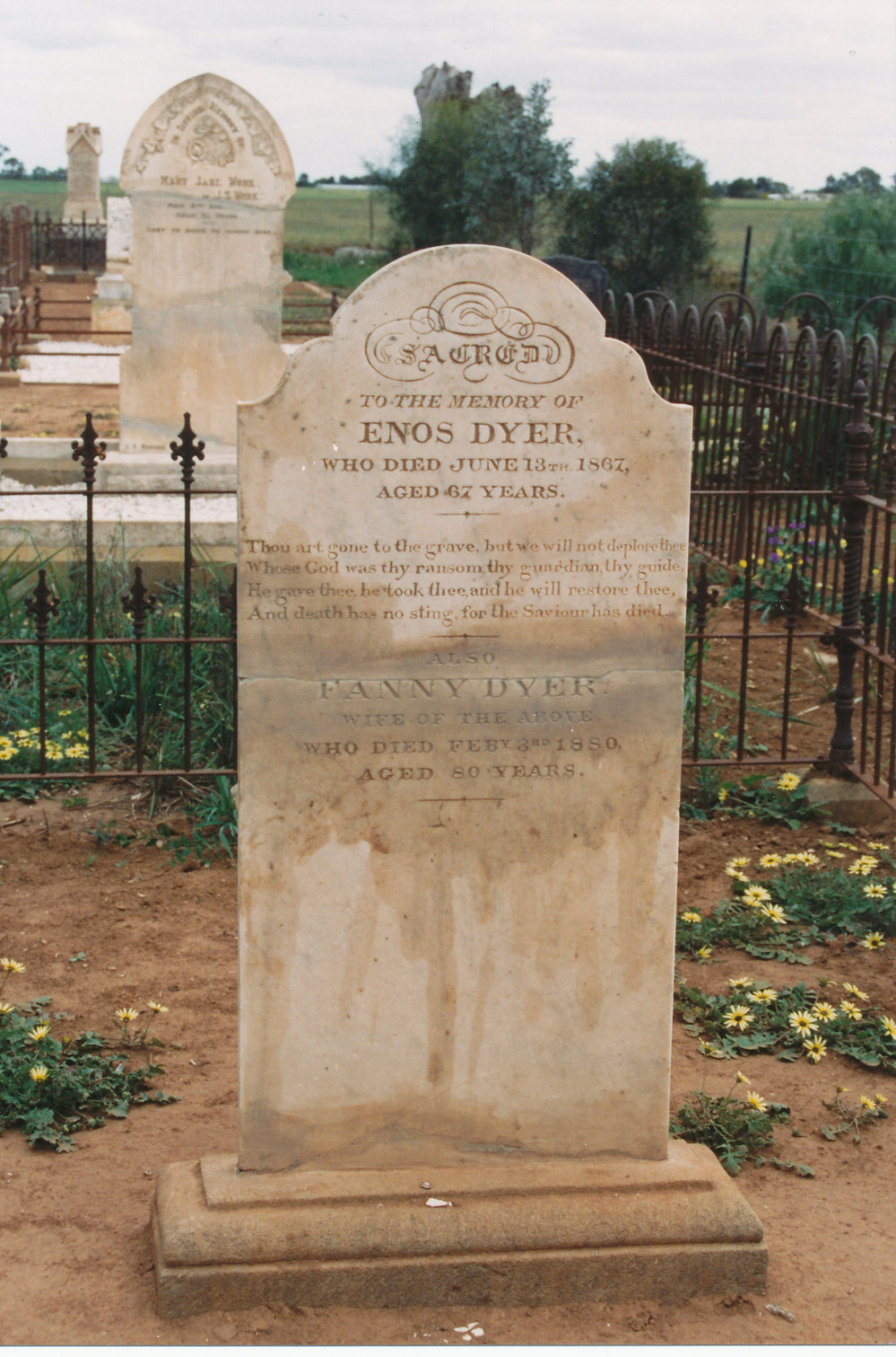 Zoar Cemetery - Enos Dyer