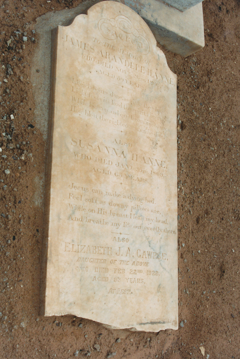 Zoar Cemetery - Cawrse, Hanne