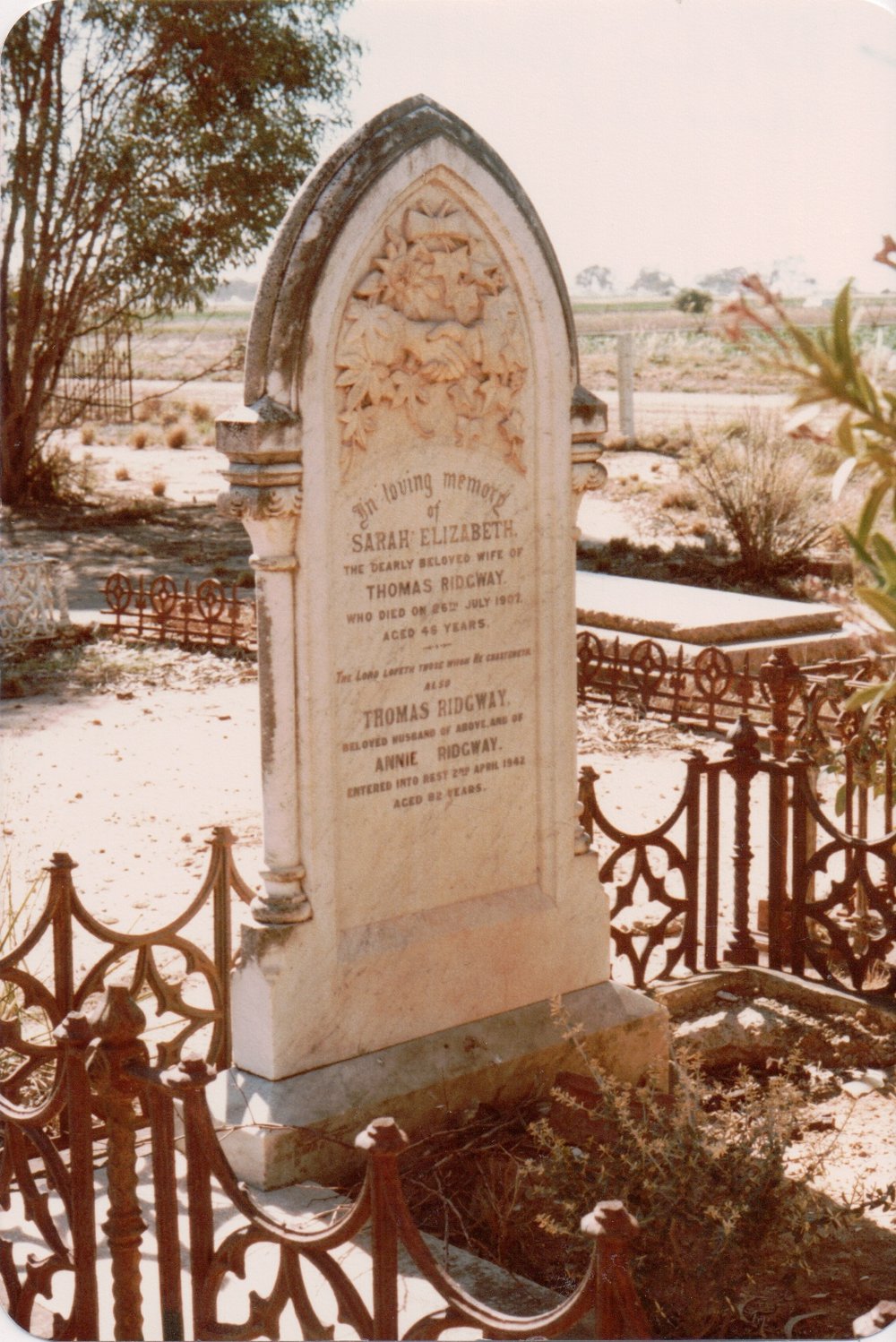Carclew Cemetery: Ridgway