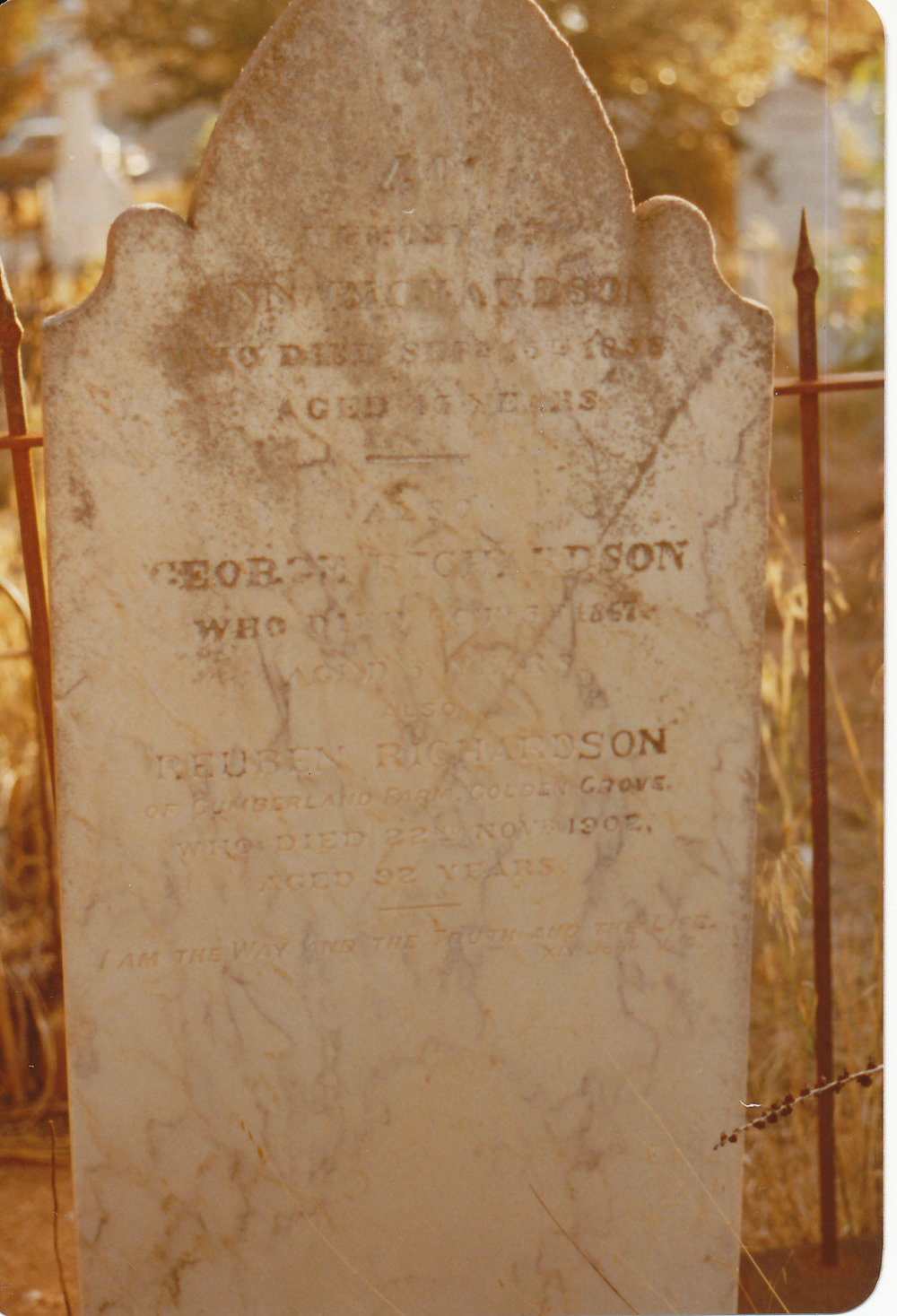 Reuben Richardson grave