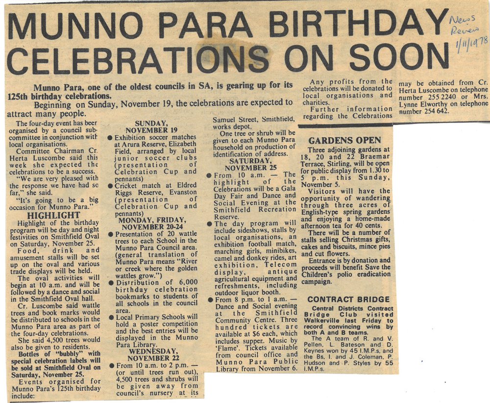 Munno Para Birthday Celebrations 125 years