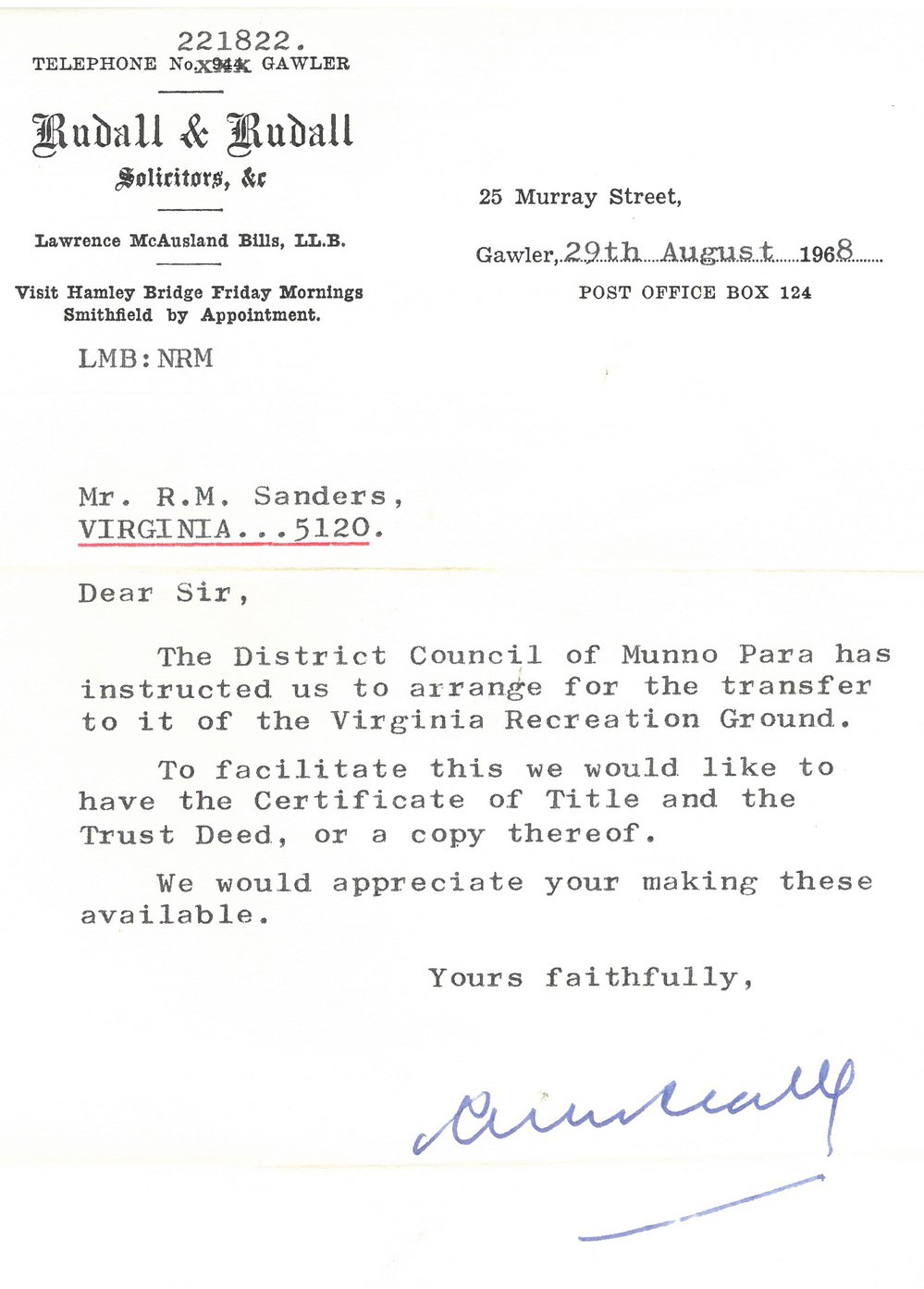 Virginia Recreation Park transfer