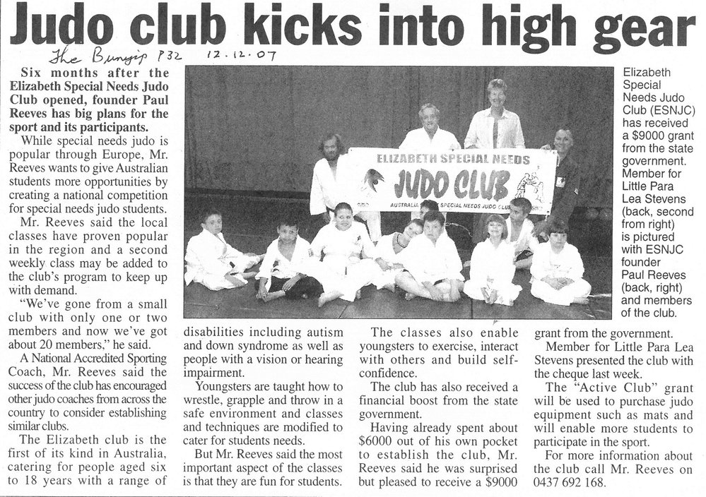 Elizabeth Special Needs Judo Club
