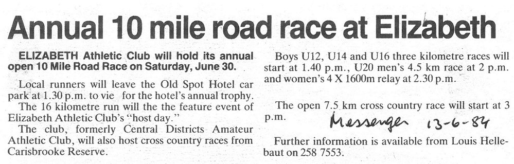 Elizabeth 10 Mile Race