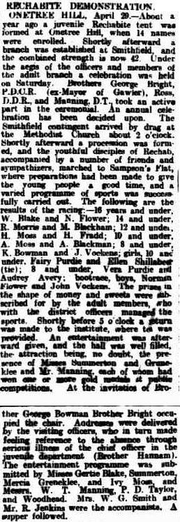 One Tree Hill Order of Rechabites