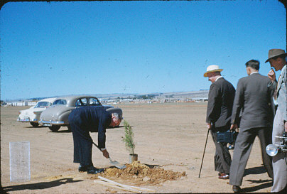 Sir Thomas Playford Plants Tree
