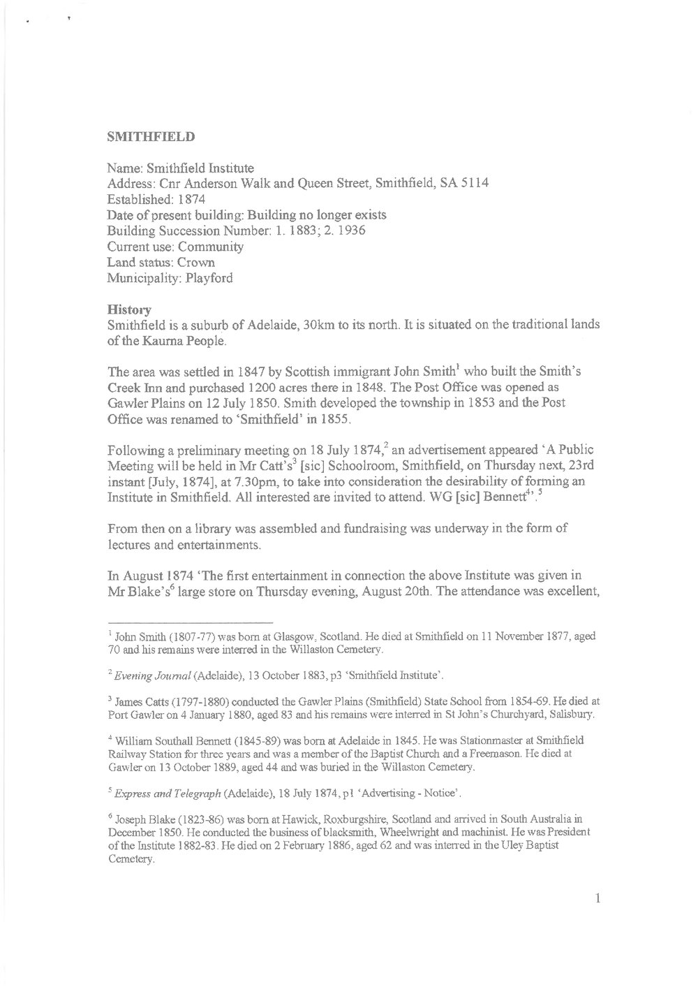 Smithfield Institute