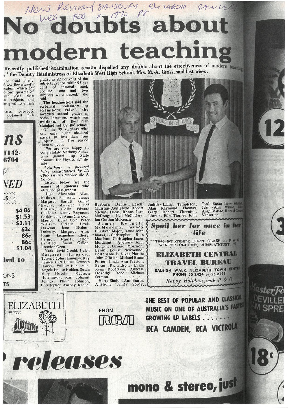 Elizabeth West High School 