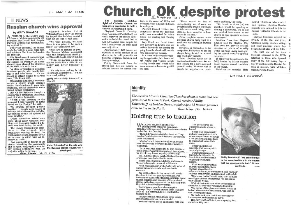 Russian Molkan Christian Church