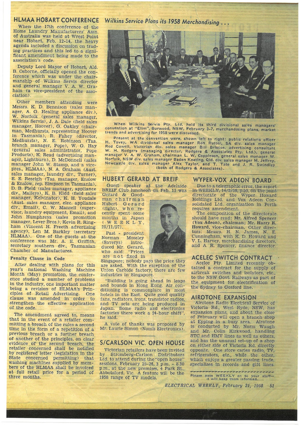 Wilkins Servis Washing Machines