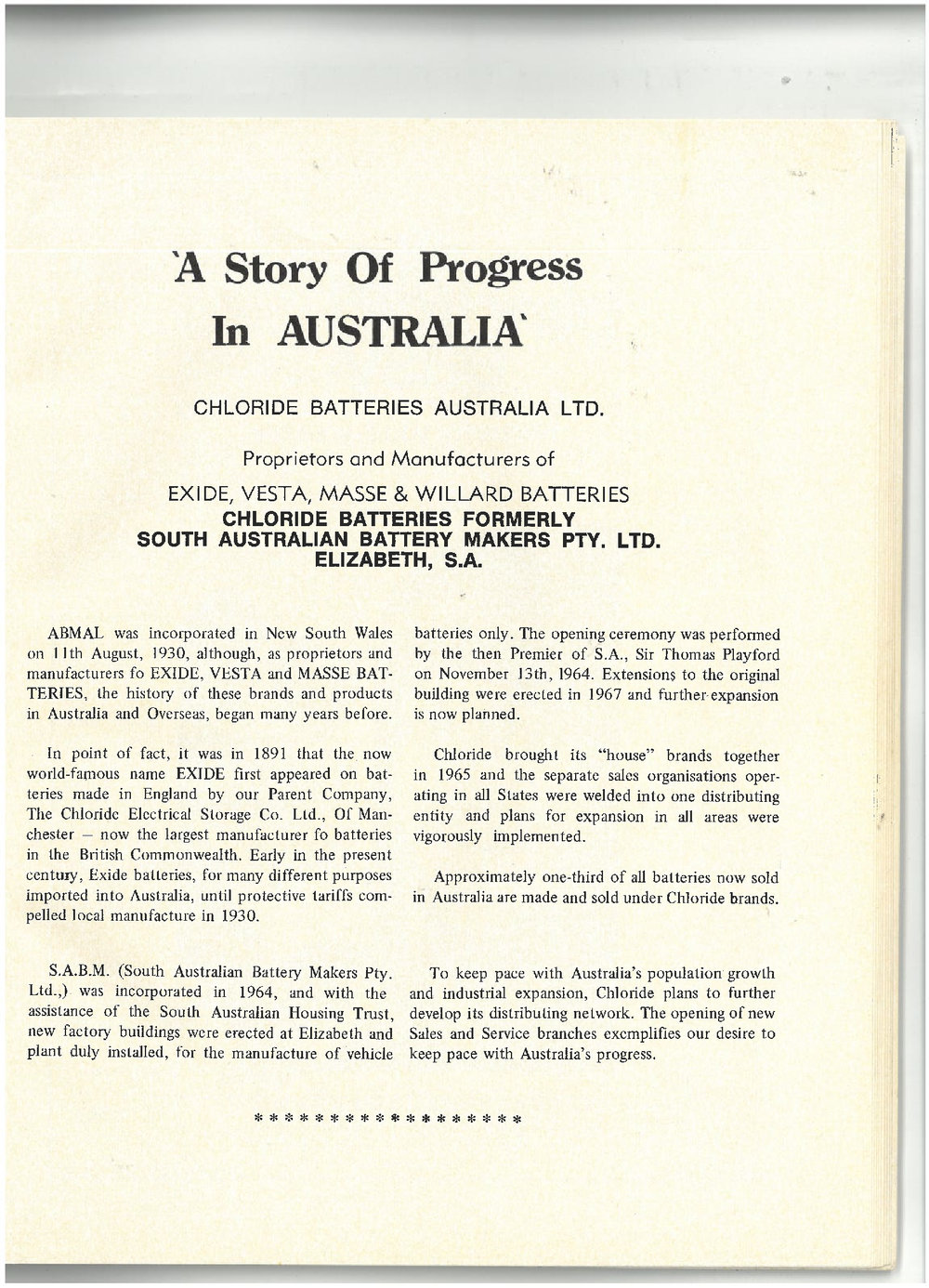 Chloride Batteries Australia