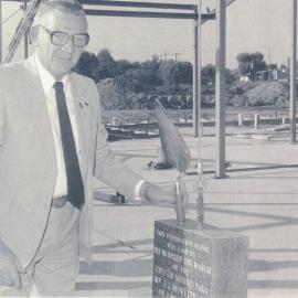 John McVeity laying Foundation Stone