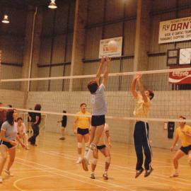 Volleyball game at Elizabeth Recreation Centre: 1985