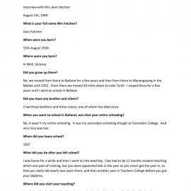 Jean Fatchen Oral History Recording