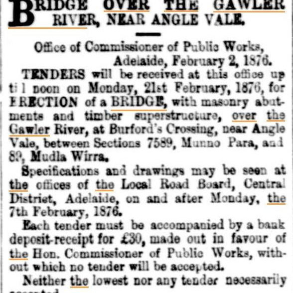 Crossings over Gawler River