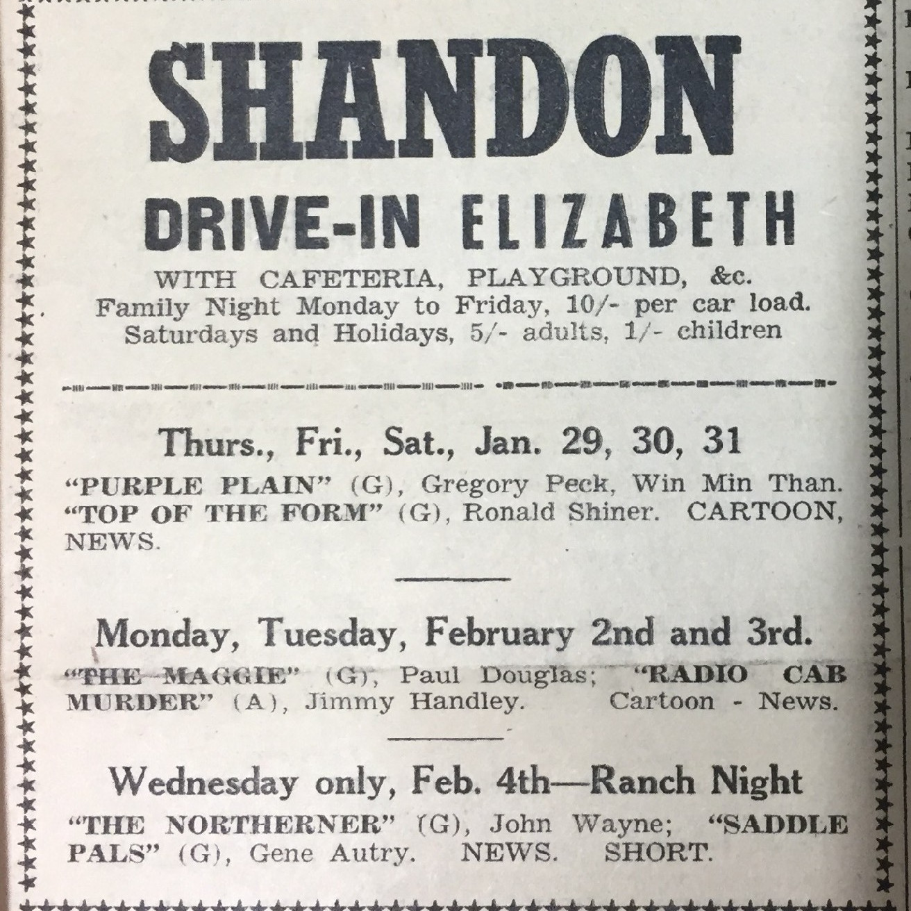 Shandon Drive-In, Hillbank