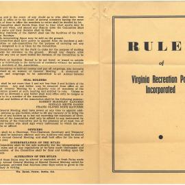 Rules of Virginia Recreation Park