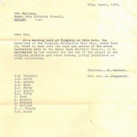 Virginia Recreation Park offer to Council