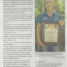 United We Read Community Initiative Award, 2017