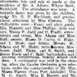 Strawberry fete at Whyte Bank, Smithfield 1907