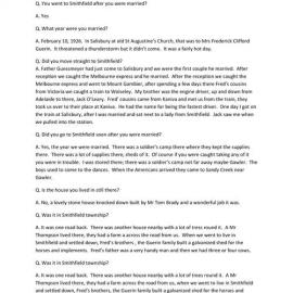 May Guerin nee O'Leary Oral History